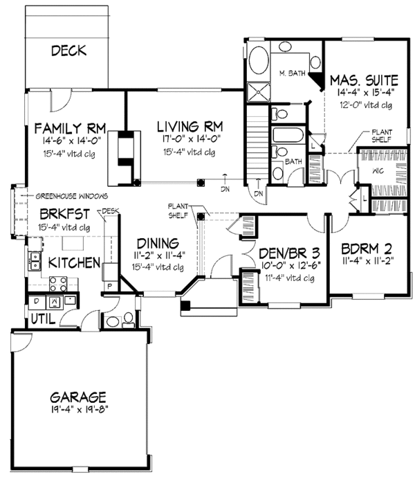 Home Plan - Ranch Floor Plan - Main Floor Plan #320-715