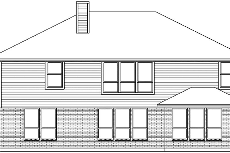 Dream House Plan - Exterior - Rear Elevation for Traditional House Plan #84-715 - 5 bed, 3.5 bath