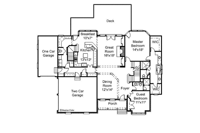 Home Plan - Floor Plan - Main Floor for Country House Plan #429-271 - 5 bed, 4 bath