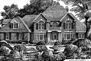 Classical Exterior - Front Elevation Plan #929-516