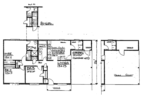 House Blueprint - Contemporary Floor Plan - Main Floor Plan #30-247