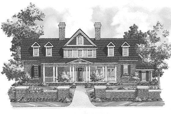 Exterior - Front Elevation 3 for Victorian House Plan #930-215 - 3 bed, 3.5 bath
