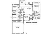 European Style House Plan - 3 Beds 2 Baths 1674 Sq/Ft Plan #81-1468 