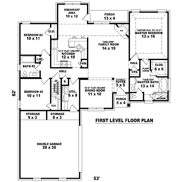 European Floor Plan - Main Floor Plan #81-1468