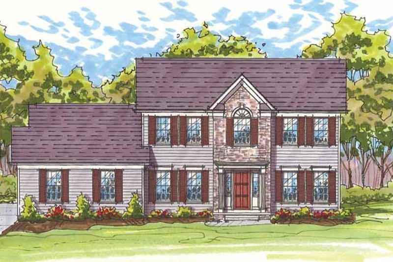 Architectural House Design - Traditional Exterior - Front Elevation Plan #435-22