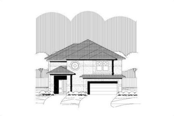 Exterior - Front Elevation House Plan #411-249 - 3 bed, 2 bath