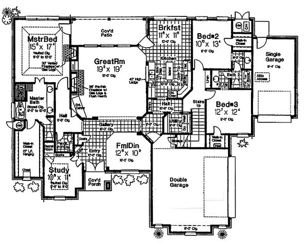 European Floor Plan - Main Floor Plan #310-680