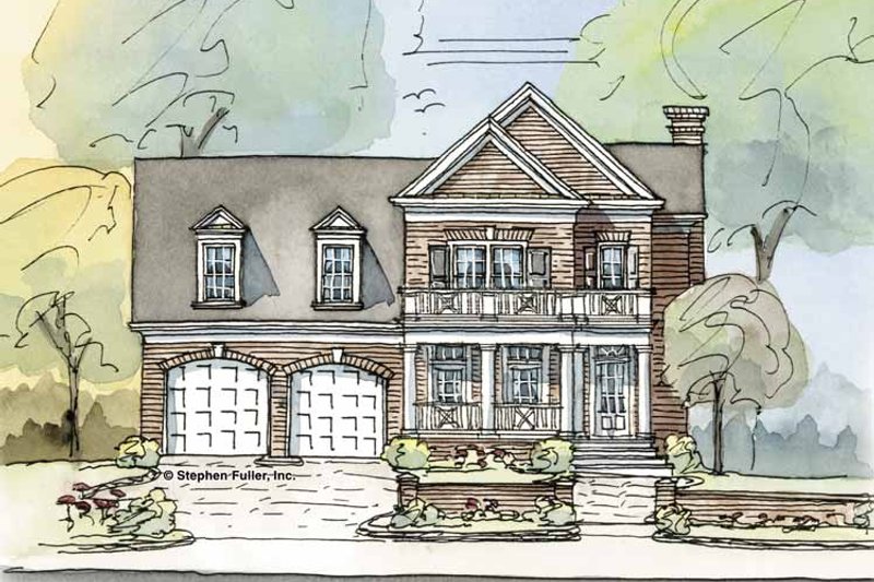 Home Plan - Colonial Exterior - Front Elevation Plan #429-296