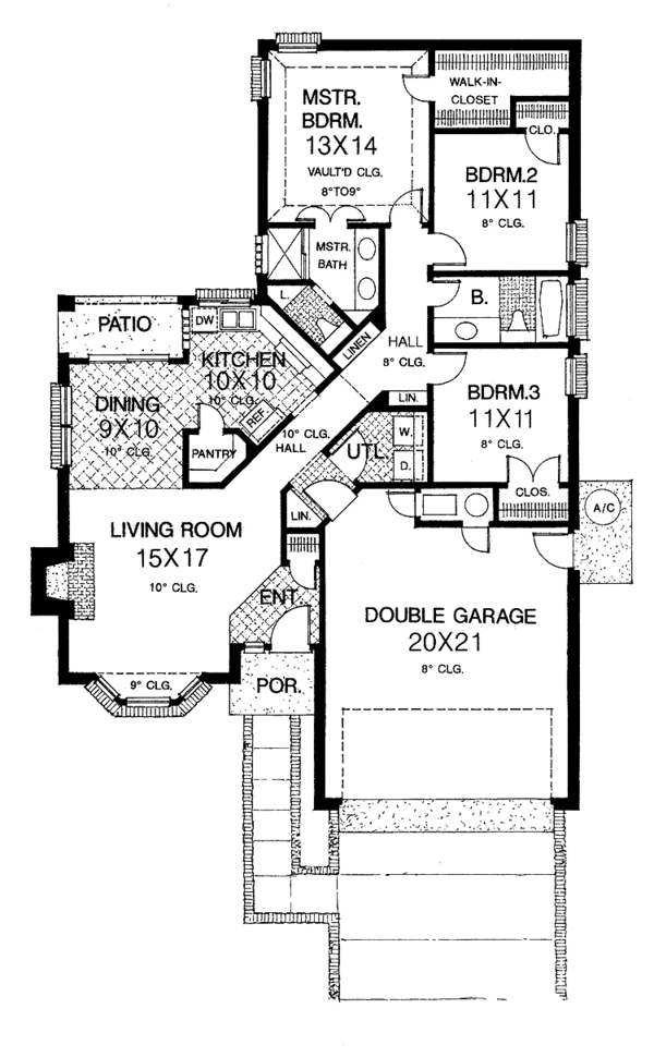Home Plan - Craftsman Floor Plan - Main Floor Plan #310-1179
