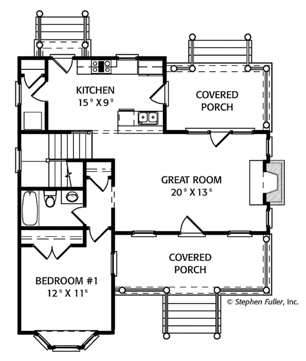 House Design - Country Floor Plan - Main Floor Plan #429-314