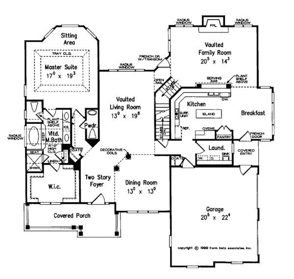 Home Plan - Colonial Floor Plan - Main Floor Plan #927-558