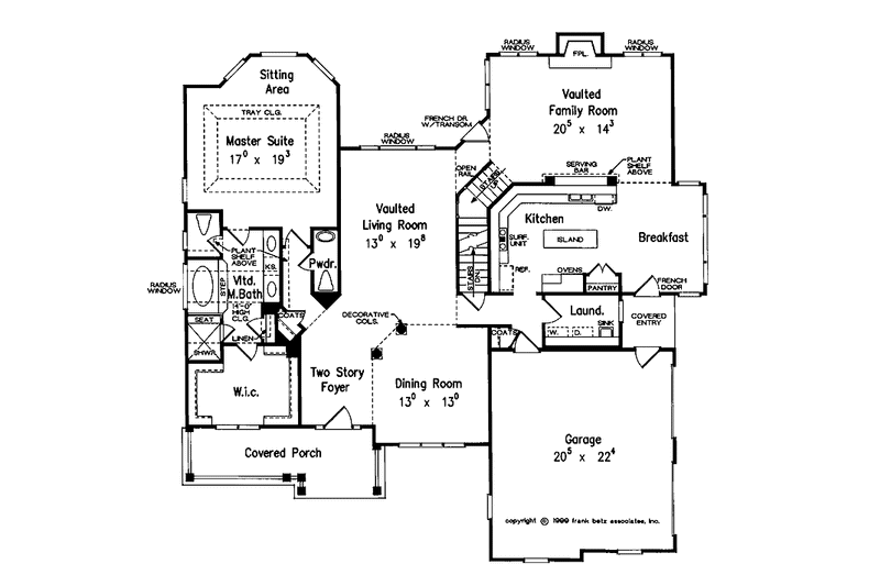 Home Plan - Floor Plan - Main Floor for Colonial House Plan #927-558 - 4 bed, 3.5 bath