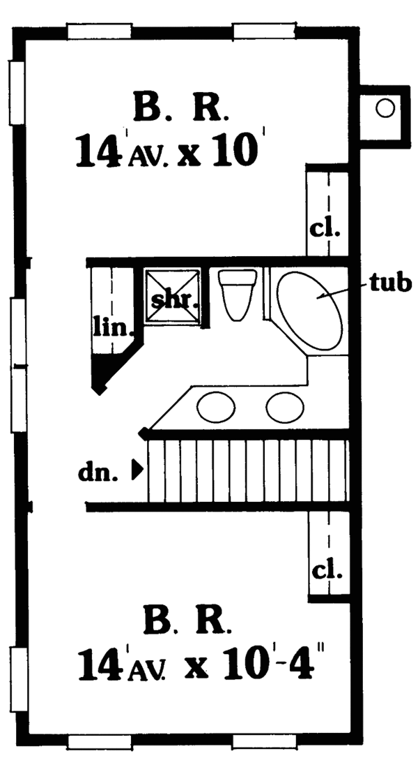 House Plan Design - Country Floor Plan - Upper Floor Plan #456-46