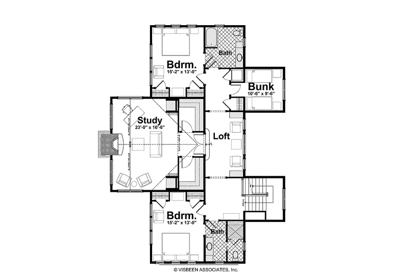 Home Plan - Floor Plan - Upper Floor for Craftsman House Plan #928-188 - 4 bed, 3.5 bath
