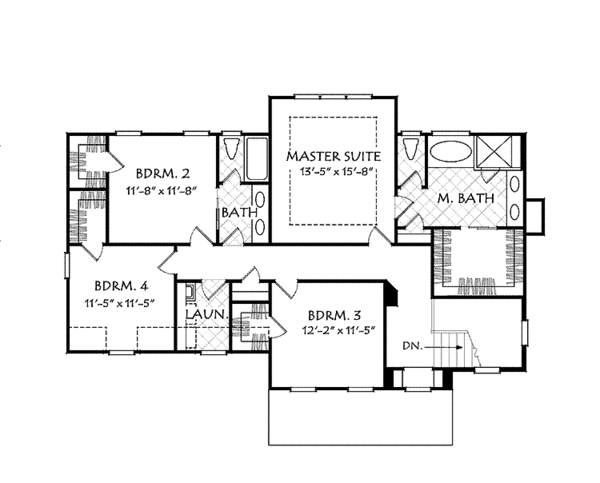 Country Floor Plan - Upper Floor Plan #927-946