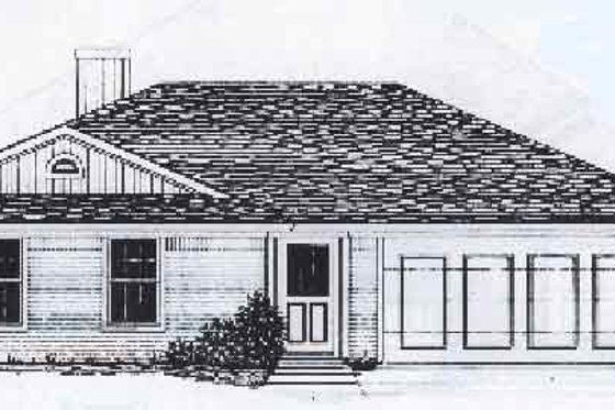 Exterior - Front Elevation for Traditional House Plan #310-886 - 3 bed, 2 bath