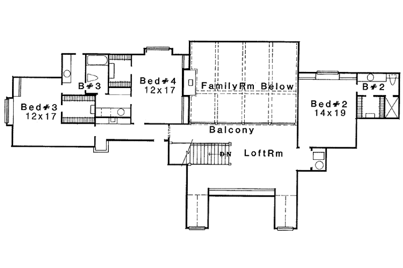 Dream House Plan - Floor Plan - Upper Floor for Victorian House Plan #310-1061 - 4 bed, 3.5 bath