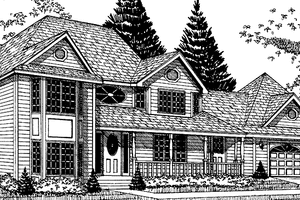 Dream House Plan - Exterior - Front Elevation for Country House Plan #981-37 - 4 bed, 2.5 bath