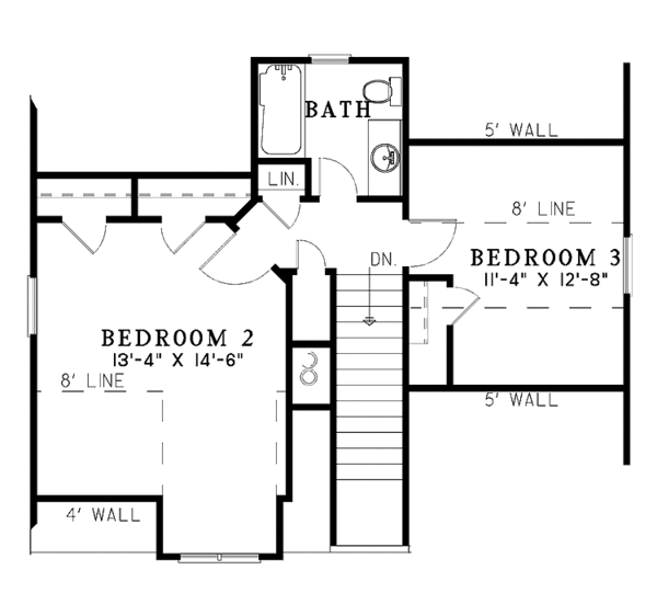 House Design - Country Floor Plan - Upper Floor Plan #17-3287