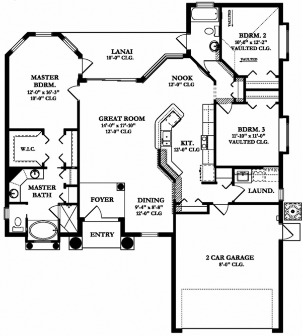 Mediterranean Floor Plan - Main Floor Plan #1058-35