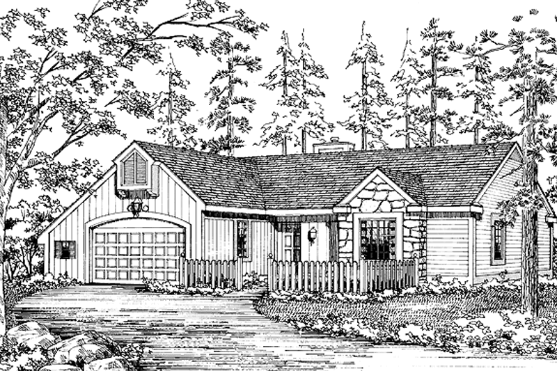 House Design - Ranch Exterior - Front Elevation Plan #72-868