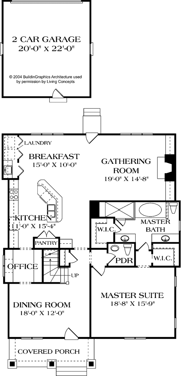 Architectural House Design - Country Floor Plan - Main Floor Plan #453-500