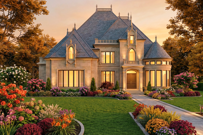 Dream House Plan - Exterior - Front Elevation 4 for European House Plan #119-323 - 4 bed, 3.5 bath