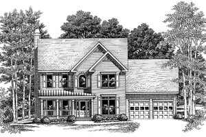 Exterior - Front Elevation 3 for Country House Plan #927-210 - 3 bed, 2.5 bath