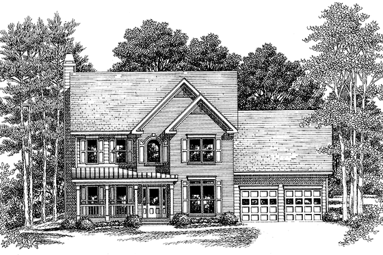 Exterior - Front Elevation 3 for Country House Plan #927-210 - 3 bed, 2.5 bath
