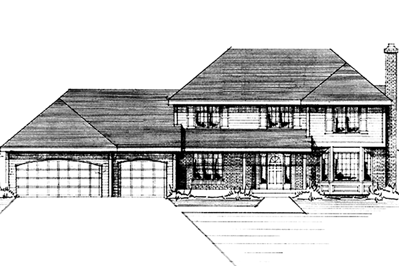 Home Plan - Exterior - Front Elevation 3 for Country House Plan #51-752 - 4 bed, 2.5 bath