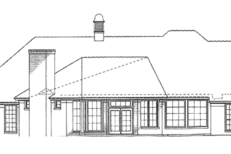 Dream House Plan - Exterior - Rear Elevation for Country House Plan #310-1035 - 4 bed, 3 bath