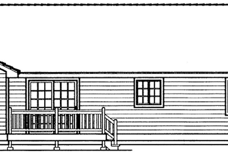 Home Plan - Exterior - Rear Elevation for Country House Plan #1037-44 - 3 bed, 2 bath