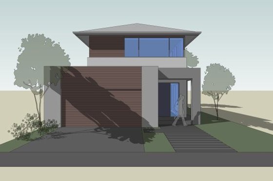 Exterior - Front Elevation 6 for Modern House Plan #496-27 - 4 bed, 2.5 bath