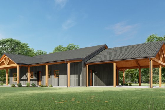 Exterior - Other Elevation 3 for Barndominium House Plan #1092-51 - 3 bed, 2.5 bath