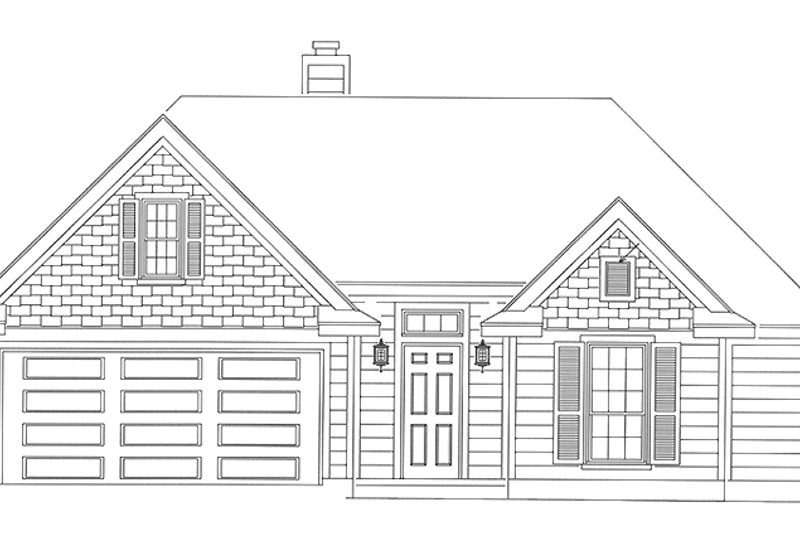 Home Plan - Traditional Exterior - Front Elevation Plan #410-3586