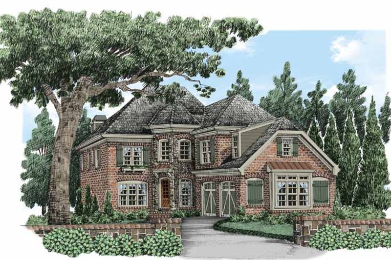 Architectural House Design - European Exterior - Front Elevation Plan #927-491