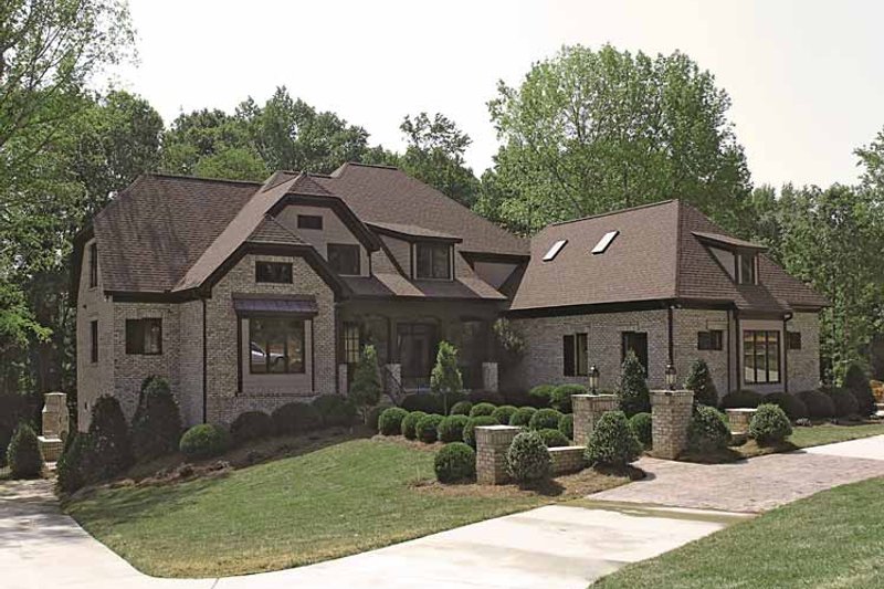 Architectural House Design - Exterior - Front Elevation 3 for Tudor House Plan #453-573 - 4 bed, 4.5 bath