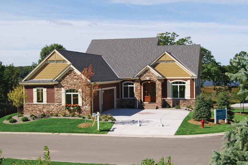 Dream House Plan - Exterior - Front Elevation 3 for European House Plan #320-1003 - 3 bed, 2.5 bath