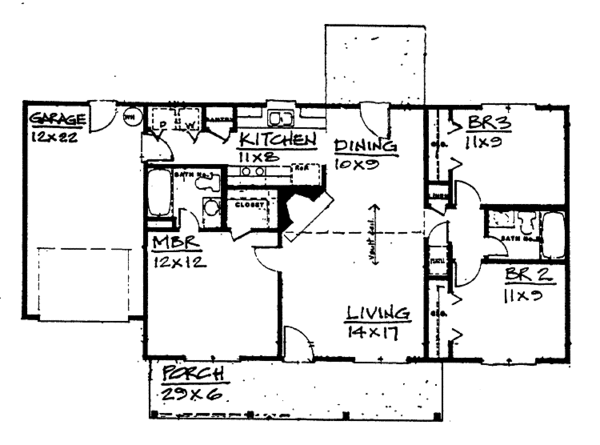 Home Plan - Country Floor Plan - Main Floor Plan #30-245