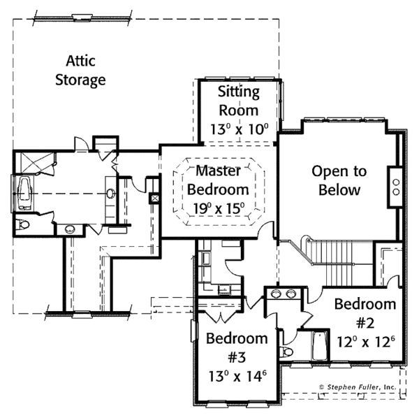 House Plan Design - Colonial Floor Plan - Upper Floor Plan #429-325