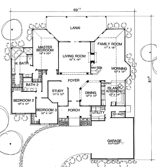 House Design - Traditional Floor Plan - Main Floor Plan #472-118