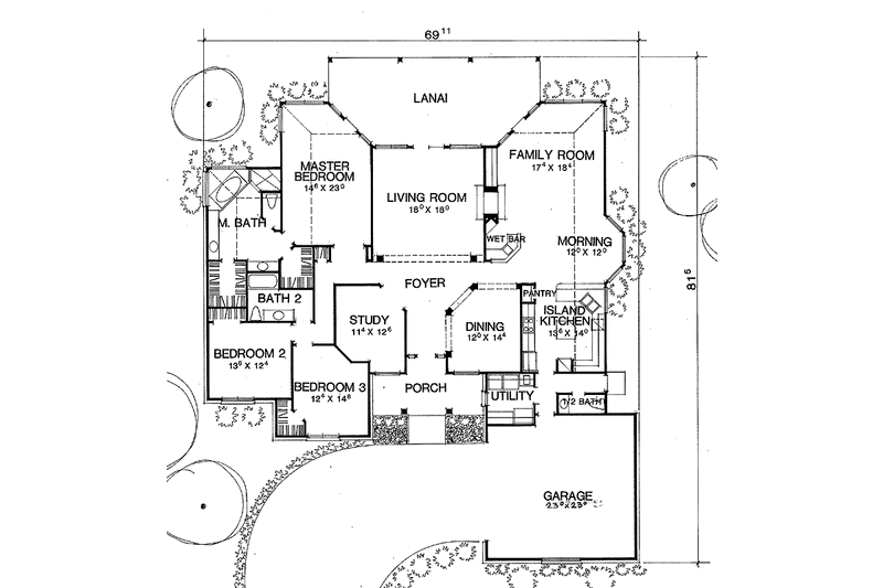 Home Plan - Floor Plan - Main Floor for Traditional House Plan #472-118 - 3 bed, 2.5 bath