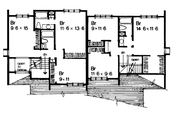 Home Plan - Contemporary Floor Plan - Upper Floor Plan #320-850