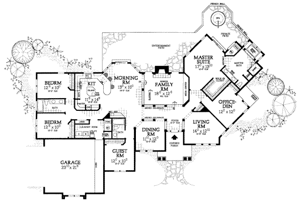 Dream House Plan - Traditional Floor Plan - Main Floor Plan #72-162