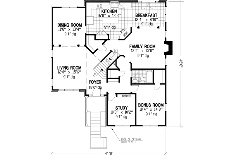 House Design - Floor Plan - Main Floor for Traditional House Plan #953-107 - 3 bed, 3 bath