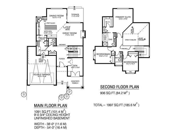 Dream House Plan - Floor Plan - Main Floor for Craftsman House Plan #1100-159 - 3 bed, 2.5 bath