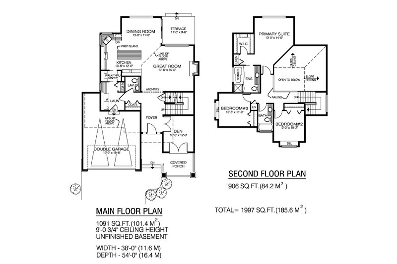 Dream House Plan - Floor Plan - Main Floor for Craftsman House Plan #1100-159 - 3 bed, 2.5 bath