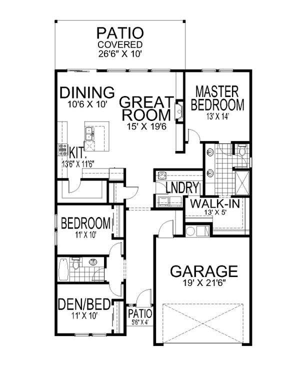 House Blueprint - Craftsman Floor Plan - Main Floor Plan #112-280