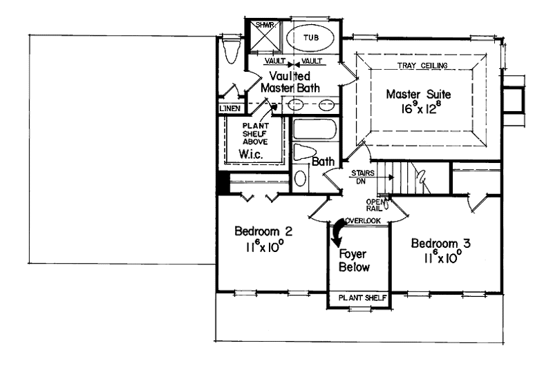 Home Plan - Floor Plan - Upper Floor for Classical House Plan #927-47 - 3 bed, 2.5 bath