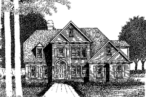 Home Plan - Colonial Exterior - Front Elevation Plan #129-174